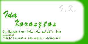 ida korosztos business card